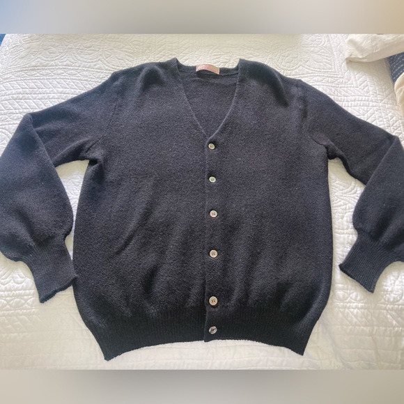 Maus and Hoffman Lemmermayer 100% alpaca cardigan. Black size 46
